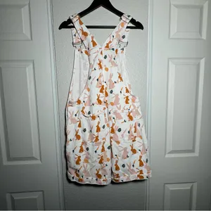 Bunny Overalls • Romper • Easter Outfit • Medium Orange thumbnail 6