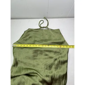 Princess Polly Alissa Green Slit satin strapless halter maxi dress in size 12 thumbnail 12