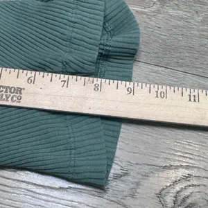 Old Navy Womens XL Sage Green Ribbed Biker Shorts High Waisted Cotton Stretch‎ thumbnail 6