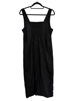 Old Navy Linen Blend Sleeveless Square Neck Midi Dress in Black - Size L thumbnail 5