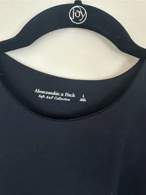 Abercrombie & Fitch High Neck Black Sleeveless Thong Bodysuit Top Size Large thumbnail 3