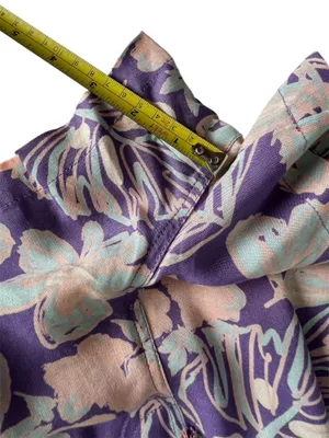 Rip Curl NWT Palm Party Shorts Sz S Purple Tropical Print EcoVero Boho Summer thumbnail 11