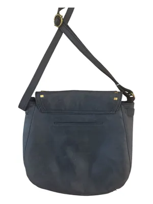The Sak Serrano Leather Saddle Bag Navy Blue Gold Studs Tassel NWOT thumbnail 4