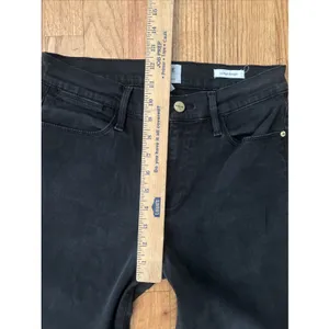FRAME Le‎ High Straight Film Noir Black Jeans Distressed Hem SZ 28 6 thumbnail 7