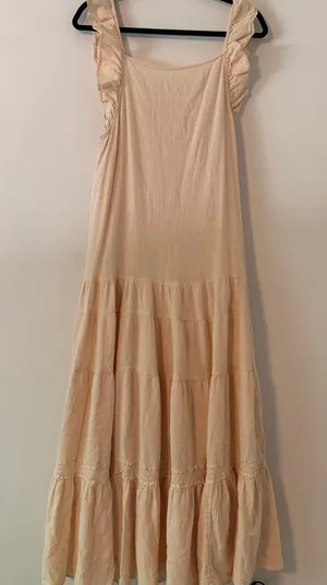 Free People Endless Summer Caught in Motion Cotton Linen Maxi Dress Size Large‎ thumbnail 1