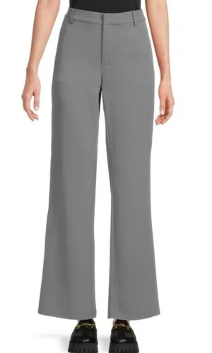 New Flare Leg Elastic Waist Trousers Victoria Pant Grey Size Medium thumbnail 1