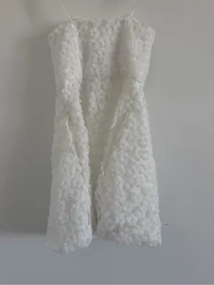 Hutch Patricia Textured Strapless Mini Dress White Bridal Size 0 NWOT thumbnail 3
