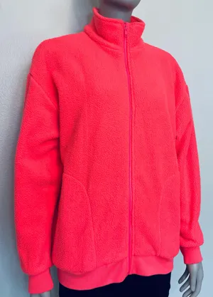 Urban Outfitters Neon Pink Fleece Pullover thumbnail 4