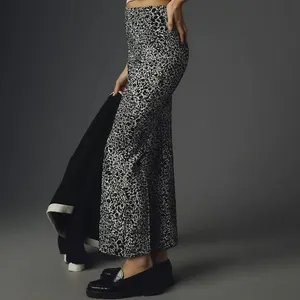 Maeve The Margot Kick Flare Cropped Pants Women’s X-Small Black White Floral thumbnail 8