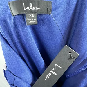 NWT Lulus‎ Glamour Goals One-Shoulder Mini Dress in Cobalt Blue Size Extra Small thumbnail 9