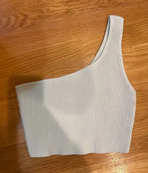 Babaton One Shoulder‎ Ribbed scupltKnit Light Beige Small Aritzia Asymmetrical thumbnail 1