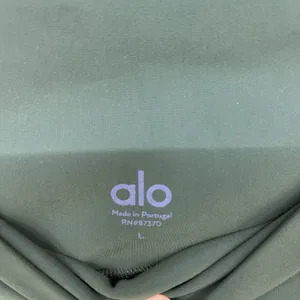 Alo Yoga High-Waist Ripped Warrior Legging in the color Hunter Green Size Large thumbnail 2