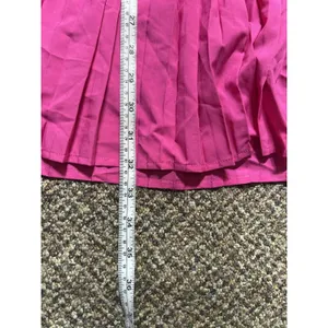 New without tags! Fabletics Hot Pink Racerback Pleated Mini Dress built in short thumbnail 3