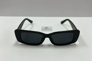 Retro Style Black Sunglasses / Small Rectangle Black Sunglasses thumbnail 1