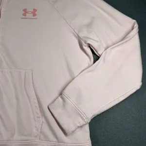 Under Armour Hoodie Womens‎ XL Pink Fleece Loose Fit Full Zip Hooded Sweatshirt thumbnail 5