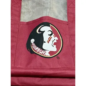 FSU Florida State Seminoles Vintage Old School Logo Garnet/Clear Mesh Tote Bag thumbnail 2