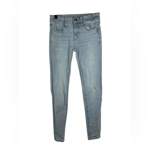 American Eagle Next Level Stretch Skinny‎ Jeans Size 00 Regular Light Wash Denim thumbnail 2