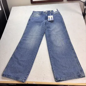 Witty Fox Jeans Women 5/27 Blue Cotton Denim Wide-Leg Travel Faded Stretch thumbnail 14