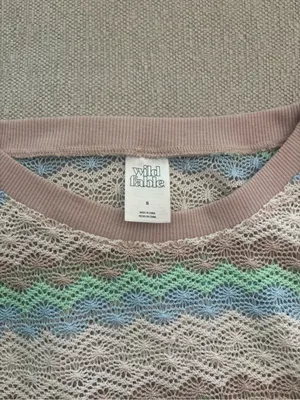 Wild Fable Target Sheer Crochet Cropped top thumbnail 3