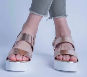 Metallic Flatforms Gold Size 7.5 thumbnail 2