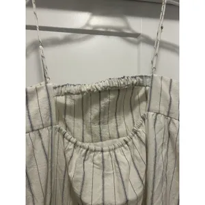 Zara Rustic Romper Play Suit Women’s Size XXL White Striped Concert Festival thumbnail 4