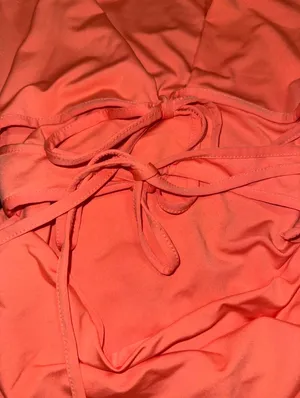 Coral Ruffle Wrap Dress thumbnail 2