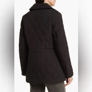 BCBGMAXAZRIA Women's‎ Quilted Water Resistant Blazer Black Size Medium normcore thumbnail 6