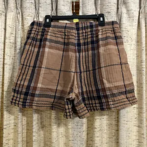 Aerie Checked Out Soft Gauze Sleep Shorts thumbnail 9