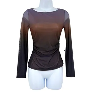 Madden Girl Sheer Mesh Ombre Top Sz S Y2K Ruched Indie NWT Going Out Festival thumbnail 2