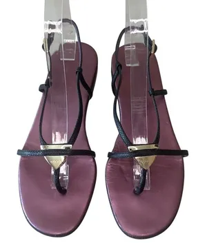 Gucci Tom Ford Era Thong‎ Sandals Metallic Purple 7B thumbnail 1