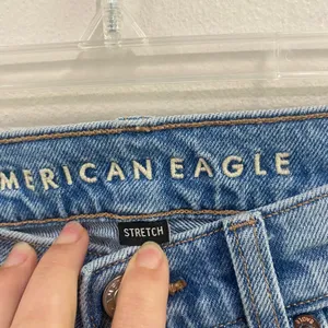 American Eagle Jeans Blue 90's‎ Low Rise Skinny Kick Distressed Sz 00 thumbnail 5