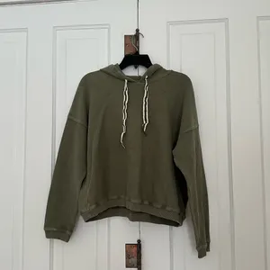 Aerie New Love Cropped Fit Corded Hoodie • Size L thumbnail 3
