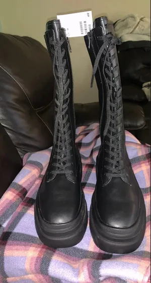 H&M High Lace Up Boots thumbnail 2