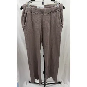 TALENTLESS Women's Medium Waffle Casual Neutral‎ Lounge Pants in Porcini thumbnail 4