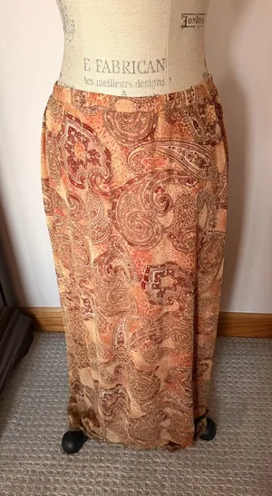Paisley print maxi skirt Orange Size 2 thumbnail 1