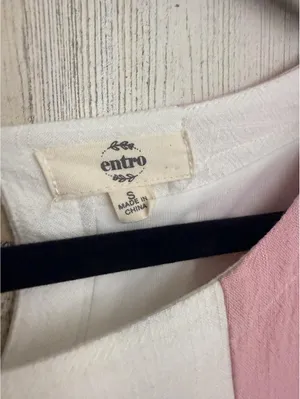 Entro Women's Small Colorblock Linen Blend Shift Dress thumbnail 4