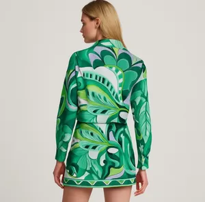 Zara geometric set too and bottom skirt and shirt button down size M new with tags thumbnail 2