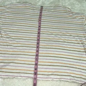 Madewell women’s medium Raw-Edged Hangout Tee in Branham Stripe‎ thumbnail 6
