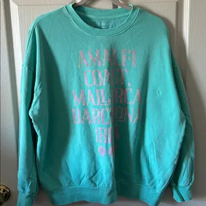 Z‎ SUPPLY Womens Sunday Destination Sweatshirt in Cabana Green Size Med thumbnail 10
