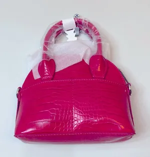 Zara Small Raspberry Pink Chain Crossbody Purse Bag NWT thumbnail 1