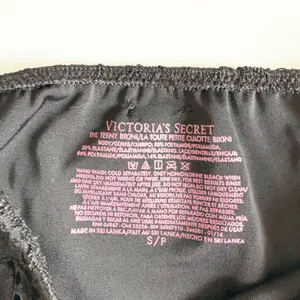 NWT Victoria's Secret Womens Black Floral Lace Side Tie Teeny Bikini Bottom S thumbnail 3