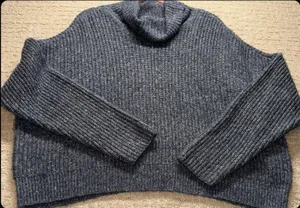 Lucky Brand Turtleneck Sweater Womens XL‎ Blue Marl Knit Pullover Cozy thumbnail 1