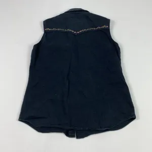 Vintage‎ Banana Republic Vest Womens Large Western Pearl Snap Embroidered Floral thumbnail 9