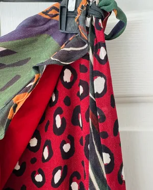Farm Rio Mixed Prints Belen Wrap Mini Skirt, Size XS thumbnail 6