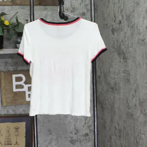 Rebellious One Juniors West Coast Ringer T-Shirt Tee Graphic Ivory Off White M thumbnail 2