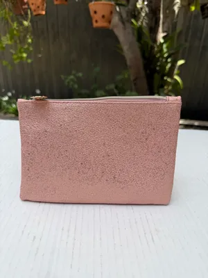 IPSY Pink Glitter Cosmetic Makeup Bag Zipper Pouch Travel Organizer thumbnail 5