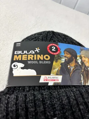 Bula‎ Merino Wool Polartec Fleece Band Liner Unisex Rib Knit Beanie Set of 2 thumbnail 7