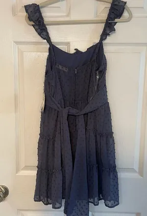NWT Altar’d State navy blue dot babydoll dress size Large thumbnail 2
