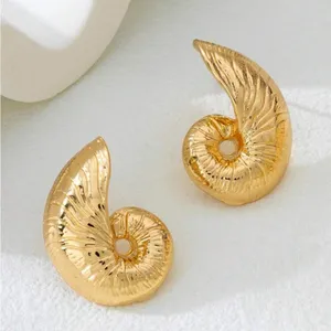 Gold Shell Earrings thumbnail 5