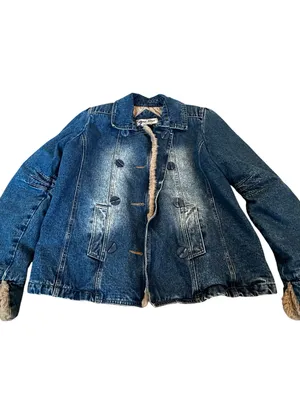 Vintage Paris Blues Outerwear Denim Chore Coat Barn Jacket Quilted Lining Y2K thumbnail 5